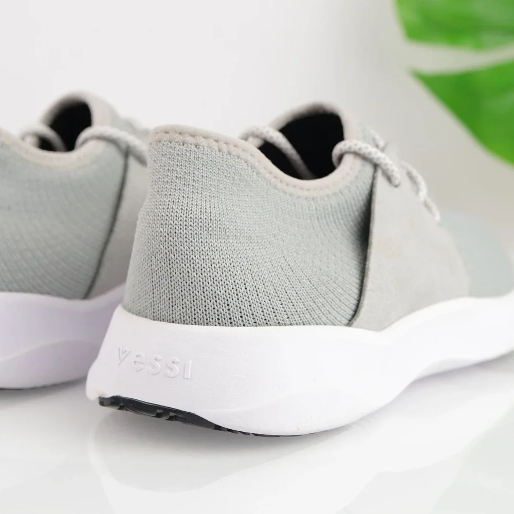 Vessi Womens Everyday Move Sneakers Size 9 Waterproof Gray Knit Lace Up Shoe Low